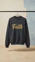 Faith Gold Fleece Crewneck Sweatshirt